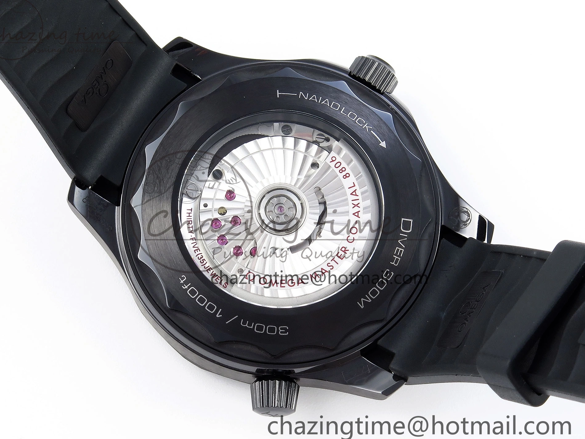 0316 SEAMASTER 300M 43.5MM BLACK CERAMIC VSF 1:1 BEST EDITION BLACK DIAL ON BLACK RUBBER STRAP A FashionForward 7766